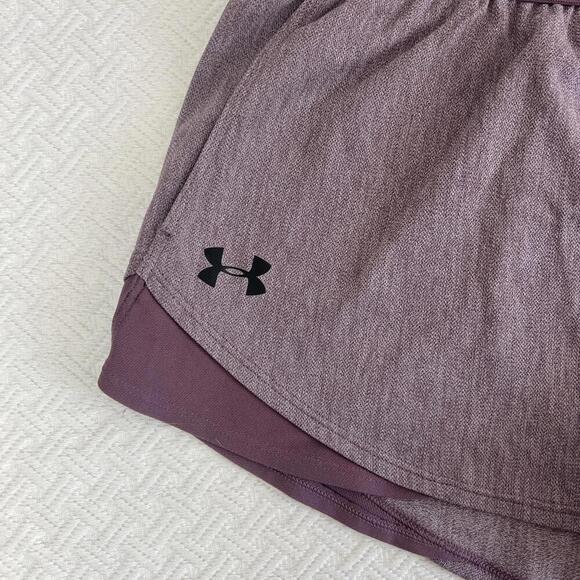 Under Armour Women's Size Small Purple Loose Fit Athletic Shorts Athleisure Run - Picture 3 of 10